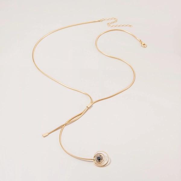 Długi wisior z kryształami Swarovskiego i łańcuszkiem . PARIS